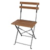 Bolero Brown Faux Wood Folding Chair for Outdoor Use (Pack of 2)