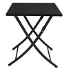Bolero Square PE Wicker Folding Table Black 600mm (Single)