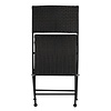 Bolero Black Folding Rattan Chair for Outdoor Use (Pack of 2)