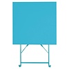 Bolero Seaside Blue Pavement Style Steel Table Square 600mm