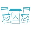 Bolero Seaside Blue Pavement Style Steel Table Square 600mm