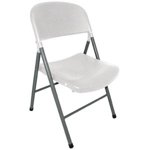 Bolero White Folding Chair with Steel Frame for Outdoor Use (Pack of 2) Bolero White Folding Chair with Steel Frame for Outdoor Use (Pack of 2)