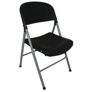 Bolero Black Folding Chair a Seat Height of 445 mm for Outdoor Use (Pack of 2) Bolero Black Folding Chair a Seat Height of 445 mm for Outdoor Use (Pack of 2)