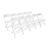 Bolero White Stackable Folding Chair for Outdoor Use (Pack of 10)