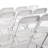 Bolero White Stackable Folding Chair for Outdoor Use (Pack of 10)