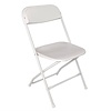 Bolero White Stackable Folding Chair for Outdoor Use (Pack of 10)