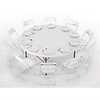 Bolero White Stackable Folding Chair for Outdoor Use (Pack of 10)