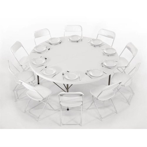 Bolero White Stackable Folding Chair for Outdoor Use (Pack of 10) Bolero White Stackable Folding Chair for Outdoor Use (Pack of 10)