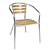 Bolero Aluminum Brown Stackable Chair for Outdoor Use (Pack of 4)