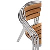 Bolero Aluminum Brown Stackable Chair for Outdoor Use (Pack of 4)