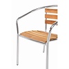 Bolero Aluminum Brown Stackable Chair for Outdoor Use (Pack of 4)