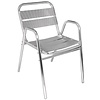 Bolero Silver Stackable Chair for Outdoor Use (Pack of 4)