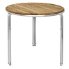 Bolero Round Ash and Aluminium Table 600mm