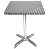 Bolero Square Stainless Steel Flip Top Table 600mm (Single)