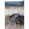 Bolero Black Stackable Chair with Aluminum Frame for Outdoor Use (Pack of 4)