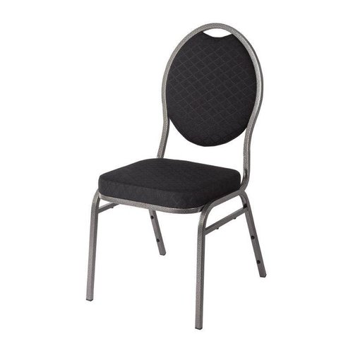 Bolero Black Stackable Chair with Steel Frame (Pack of 4) Bolero Black Stackable Chair with Steel Frame (Pack of 4)