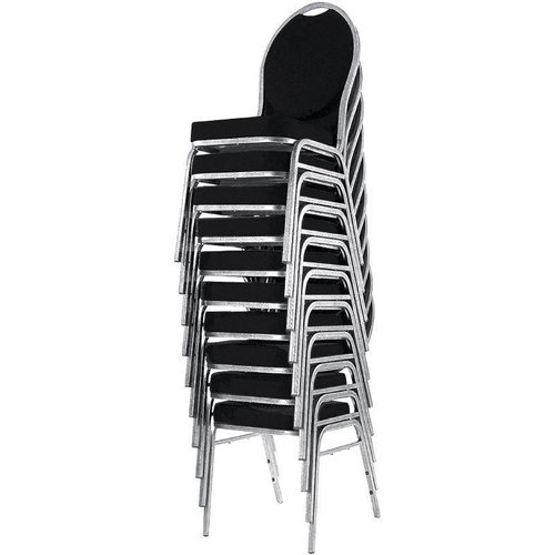 Bolero Black Stackable Chair with Steel Frame (Pack of 4) Bolero Black Stackable Chair with Steel Frame (Pack of 4)