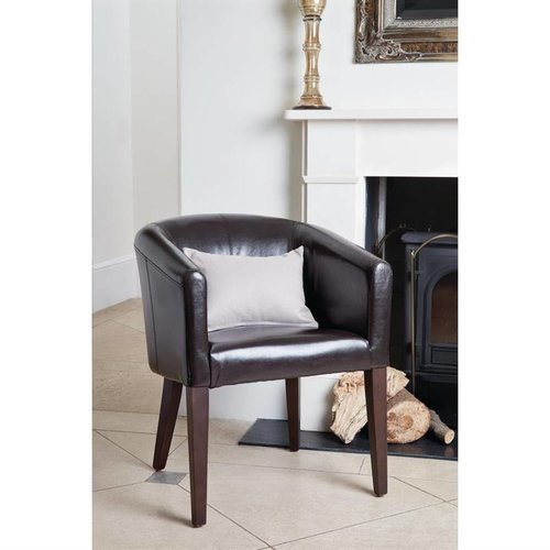 Bolero Brown Leatherette Armchair