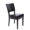 Bolero Faux Leather Black Chair with a Seat Height of 500 mm (Pack of 2)