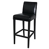 Bolero Faux Leather High Bar Stool Black (Single)