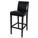 Bolero Faux Leather High Bar Stool Black (Single)