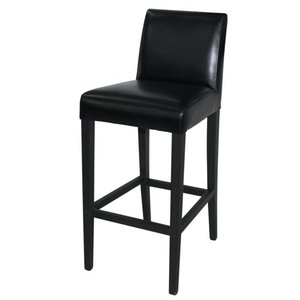 Bolero Faux Leather High Bar Stool Black (Single) Bolero Faux Leather High Bar Stool Black (Single)