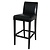 Bolero Faux Leather High Bar Stool Black (Single)