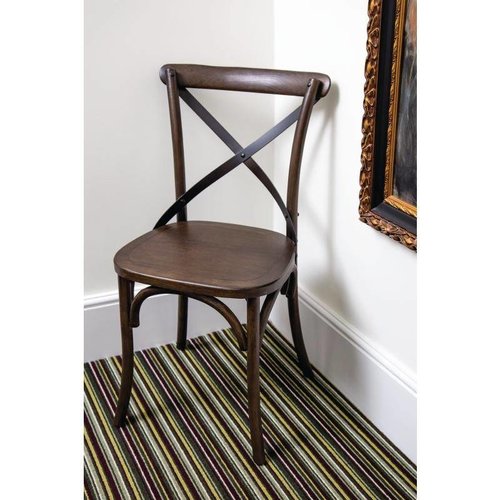 Bolero Brown Wooden Chair (Pack of 2) Bolero Brown Wooden Chair (Pack of 2)