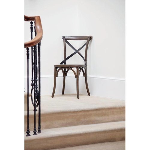 Bolero Brown Wooden Chair (Pack of 2) Bolero Brown Wooden Chair (Pack of 2)