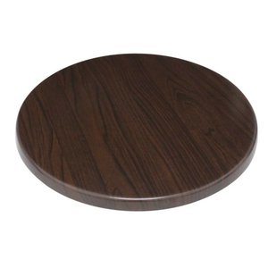 Bolero Round Table Top ø 600 mm, Dark Brown Laminated Chipboard
