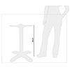Bolero Brushed Aluminium Four Leg Table Base