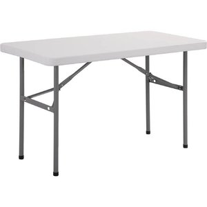Bolero PE Rectangular Folding Table White 4ft (Single) Bolero PE Rectangular Folding Table White 4ft (Single)