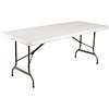 Bolero Rectangular Centre Folding Table 6ft White (Single)