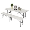 Bolero Rectangular Centre Folding Table 6ft White (Single)