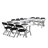 Bolero Rectangular Centre Folding Table 6ft White (Single)