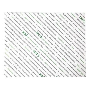 XXLselect Greaseproof Paper Sheets Fresh and Tasty Print 255 x 203mm (Pack of 500) XXLselect Greaseproof Paper Sheets Fresh and Tasty Print 255 x 203mm (Pack of 500)