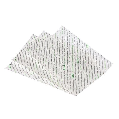 XXLselect Greaseproof Paper Sheets Fresh and Tasty Print 255 x 203mm (Pack of 500) XXLselect Greaseproof Paper Sheets Fresh and Tasty Print 255 x 203mm (Pack of 500)