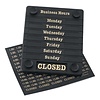 XXLselect Adjustable Opening Hours Display