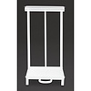 Jantex White Stainless Steel Free Standing Sack Holder, Lift Lid Jantex White Stainless Steel Free Standing Sack Holder, Lift Lid