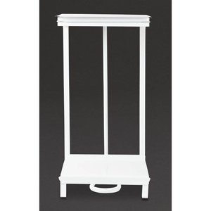 Jantex White Stainless Steel Free Standing Sack Holder, Lift Lid Jantex White Stainless Steel Free Standing Sack Holder, Lift Lid
