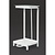 Jantex White Stainless Steel Free Standing Sack Holder, Lift Lid