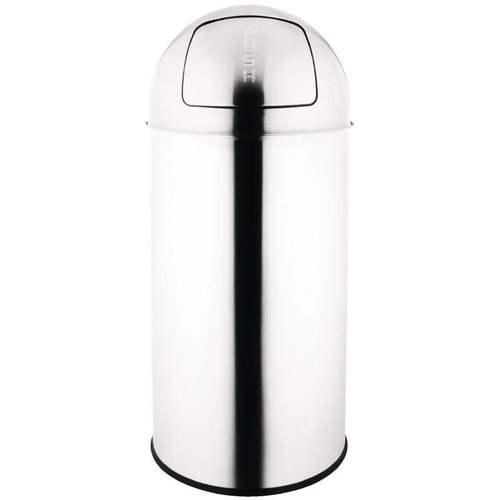 Bolero Kosz na śmieci 40 L ze stali nierdzewnej, z pokrywą kopułkową, srebrny Bolero Kosz na śmieci 40 L ze stali nierdzewnej, z pokrywą kopułkową, srebrny