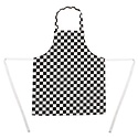 Whites Chefs Clothing Dziecięcy fartuch biało-czarna krata | 68,5x51cm