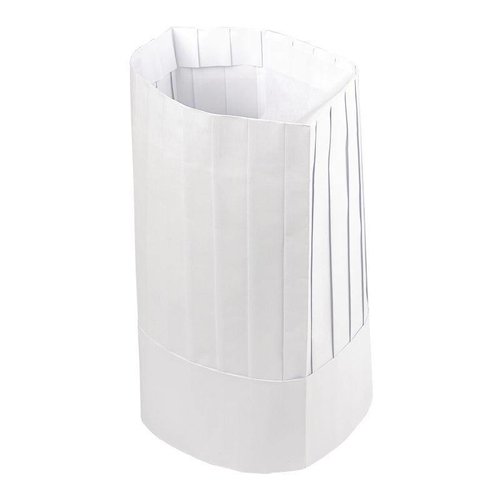 Plastico Czapka jednorazowa biała | 50 szt. | 29cm Plastico Czapka jednorazowa biała | 50 szt. | 29cm