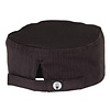 Chef Works Twill Textile Beanie, Black, in Pinstripe, Cool Vent