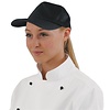 Whites Chefs Clothing Czapka z daszkiem z polibawełny, czarna Whites Chefs Clothing Czapka z daszkiem z polibawełny, czarna