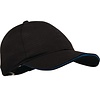 Chef Works Polycotton Baseball Cap, Black with Blue Stripe, Cool Vent