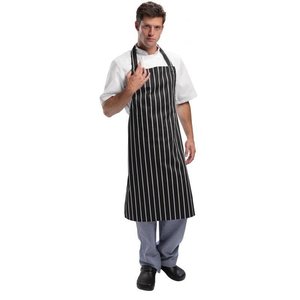 Whites Chefs Clothing Whites Bib Apron Butchers Stripe Black Whites Chefs Clothing Whites Bib Apron Butchers Stripe Black