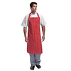 Whites Chefs Clothing Whites Bib Apron  Red And White Stripe