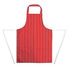 Whites Chefs Clothing Whites Bib Apron  Red And White Stripe